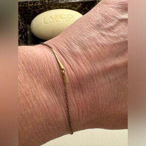 Sterling silver/14k gold bracelet